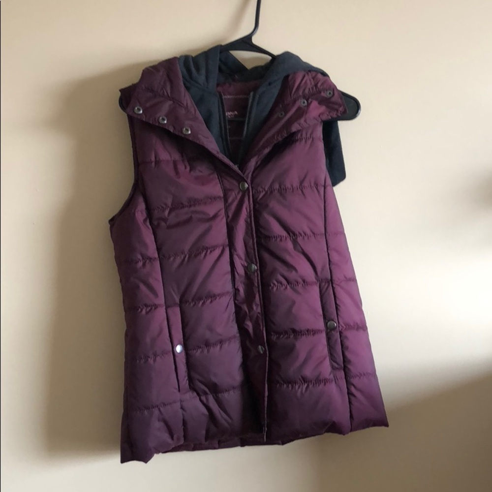 maroon vest
